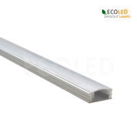 LED Aluprofil flach – 2 m Aluminiumprofil mit...