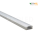 LED Aluprofil flach – 2 m Aluminiumprofil mit gefrosteter Einpressabdeckung für LED Streifen