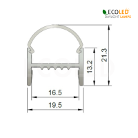 LED Aluprofil  H-RUND - 2m Aluminiumprofil mit...