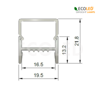 LED Aluprofil H-ECKIG - 2m Aluminiumprofil mit...