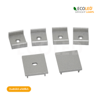 LED Aluprofil H-ECKIG - 2m Aluminiumprofil mit gefrosteter Einpressabdeckung für LED Streifen