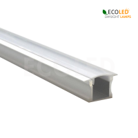 LED Aluprofil HOCH mit FLÜGEL - 2m Aluminiumprofil mit gefrosteter Einpressabdeckung für LED Streifen