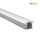 LED Aluprofil HOCH mit FLÜGEL - 2m Aluminiumprofil mit gefrosteter Einpressabdeckung für LED Streifen