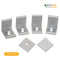 LED Aluprofil Winkel WINKEL - 2m Aluminiumprofil mit gefrosteter Einpressabdeckung für LED Streifen