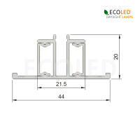 LED Aluprofil UP&DOWN - 2m Aluminiumprofil mit...