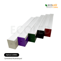 LED Aluprofil UP&DOWN - 2m Aluminiumprofil mit gefrosteter Einpressabdeckung für LED Streifen