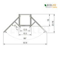 LED Aluprofil TROCKENBAU AUSSENECK - 2m Aluminiumprofil mit gefrosteter Einpressabdeckung und Endkappen für LED Streifen