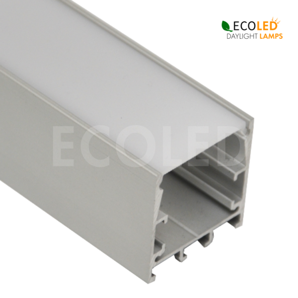 LED Aluprofil SKY - 2m Aluminiumprofil mit gefrosteter Einpressabdeckung für LED Streifen