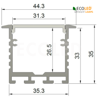LED Aluprofil SKY mit FLÜGEL - 2m Aluminiumprofil...