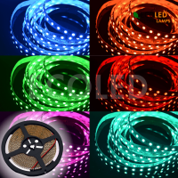 5 m Rolle LED Strip RGB 20 W/m 144 LED, 3M VHB 5604A...